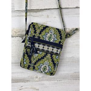 Vera Bradley womens Cambridge hipster blue green small crossbody Bag Purse